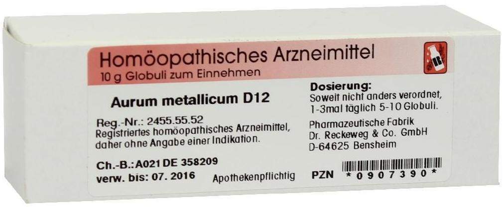 Aurum Metallicum D12 10 G Globuli
