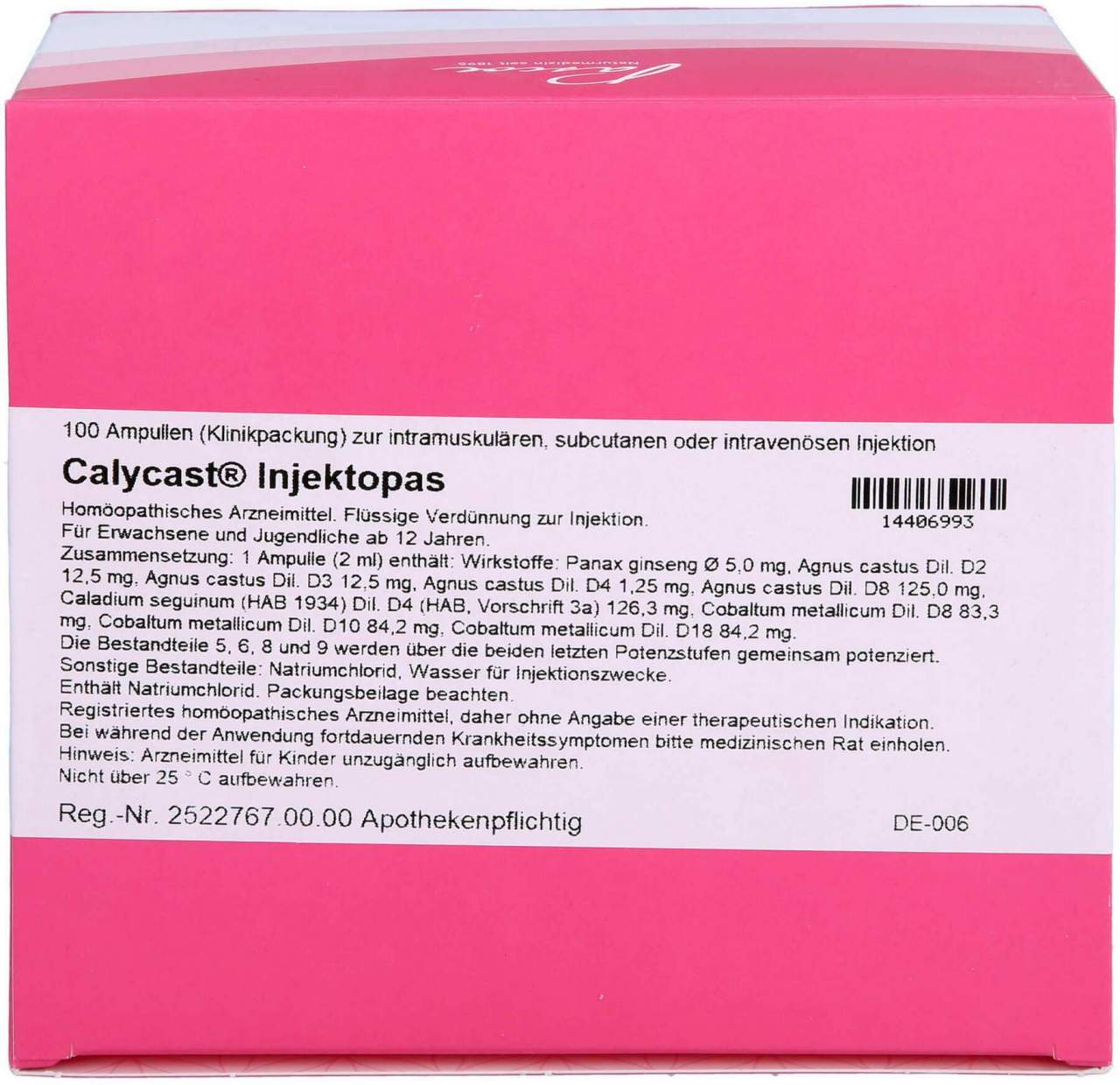 Calycast Injektopas Ampullen 100 X 2 ml