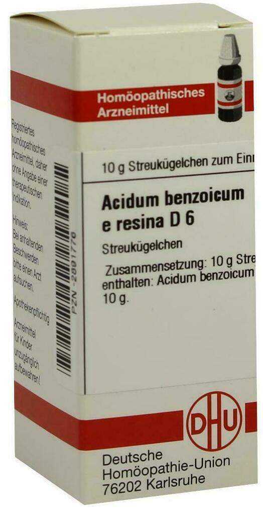 DHU Acidum Benzoicum e resina D6 10 G Globuli