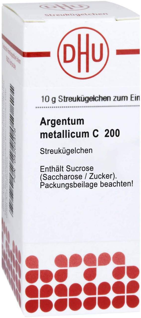 DHU Argentum metallicum C200 Globuli 10 g