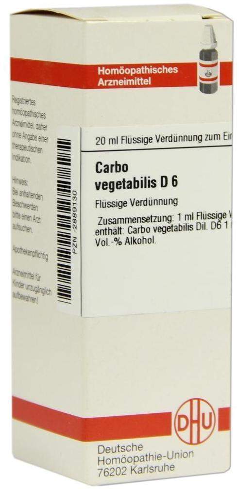 DHU Carbo vegetabilis D6 20 ml Dilution