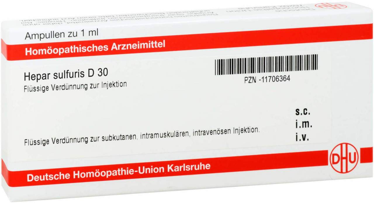 DHU Hepar sulfuris D30 8 x 1 ml Ampullen