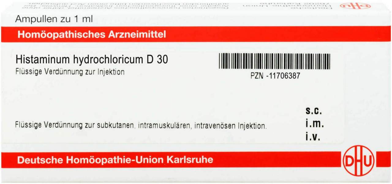 DHU Histaminum hydrochloricum D30 Ampullen 8 x 1 ml