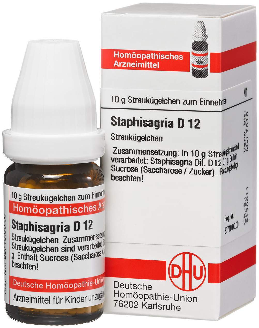 DHU Staphisagria D12 10 g Globuli