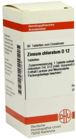 DHU Zincum Chloratum D12 80 Tabletten