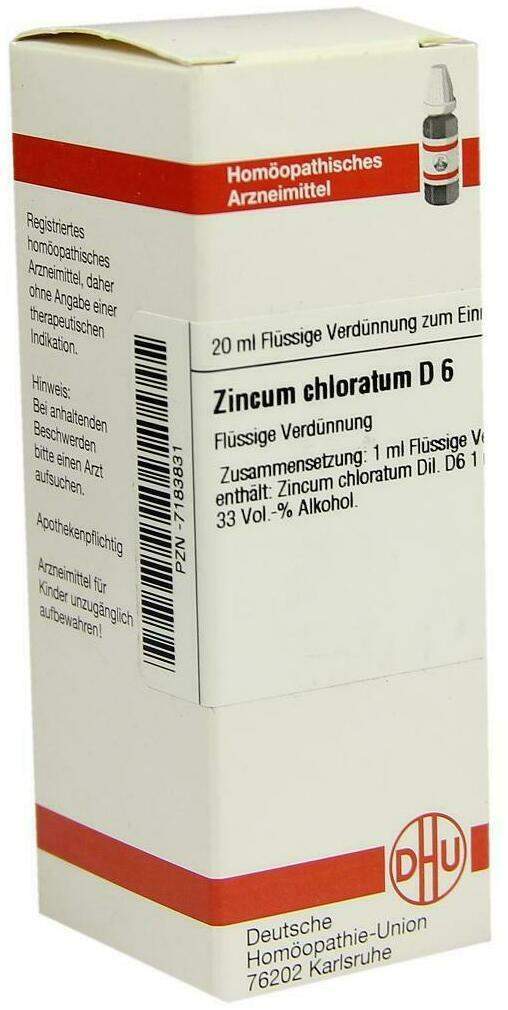 DHU Zincum Chloratum D6 20 ml Dilution