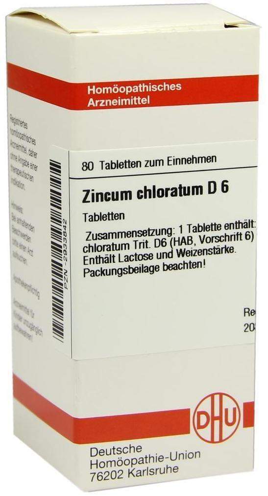 DHU Zincum Chloratum D6 80 Tabletten