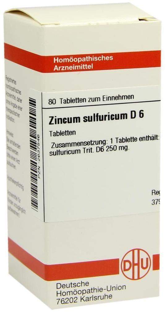 DHU Zincum Sulfuricum D6 80 Tabletten