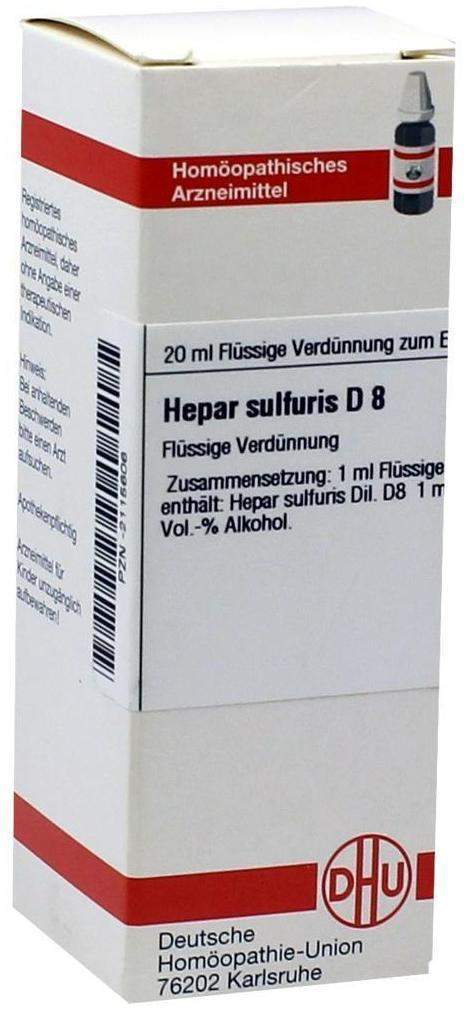 Hepar Sulfuris D8 Dhu 20 ml Dilution