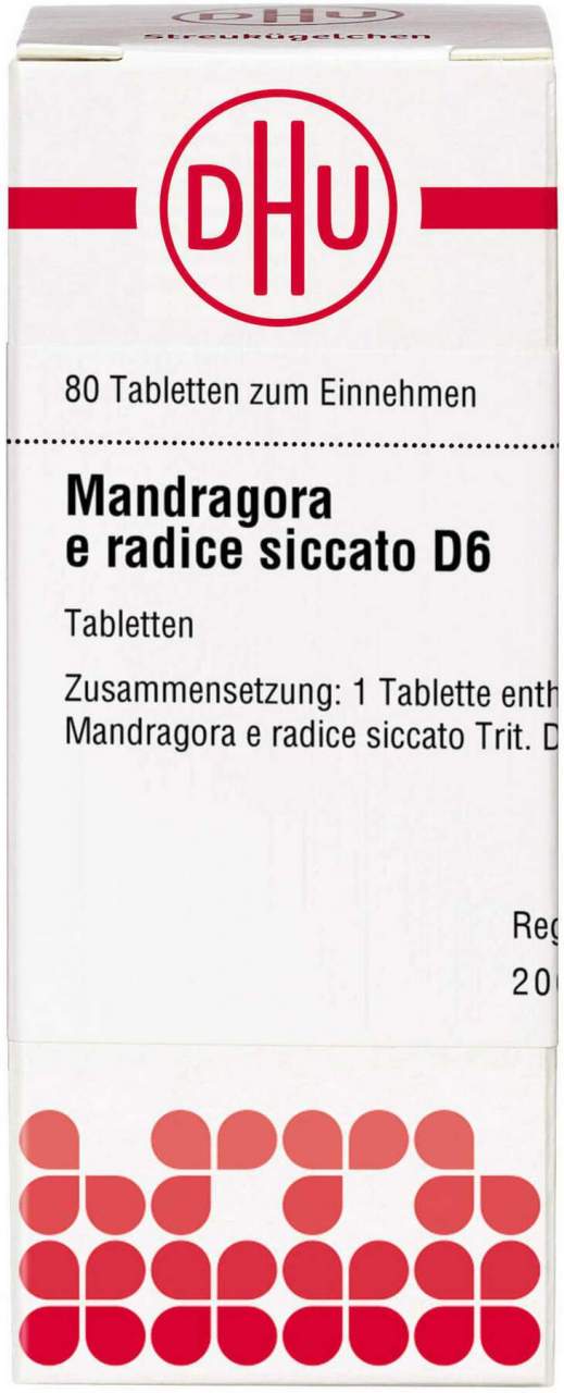 Mandragora E Radice Siccata D 6 Tabletten 80 Stück