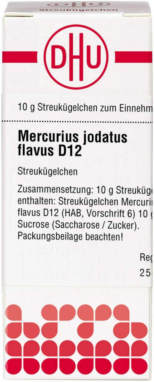 Mercurius Jodatus Flavus D 12 Globuli 10 G