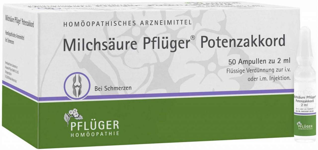 Milchsäure Pflüger Potenzakkord Inj.-Lsg.Amp