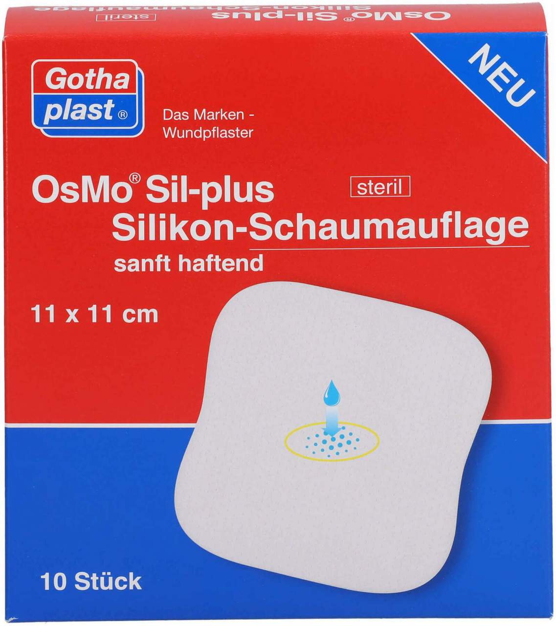 Osmo Sil-Plus Silikon-Schaumauflage 11x11 cm Ster.