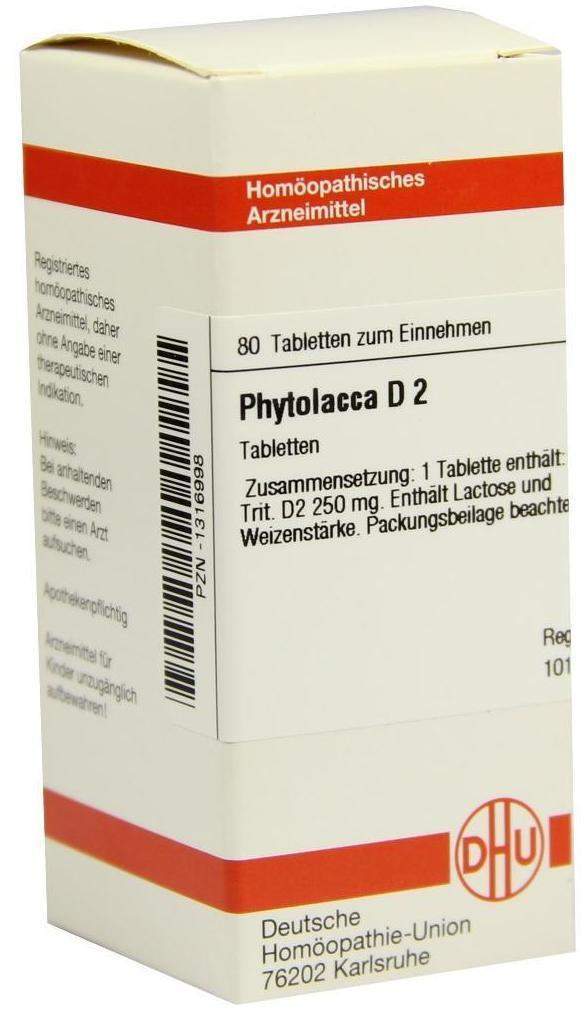 Phytolacca D2 80 Tabletten