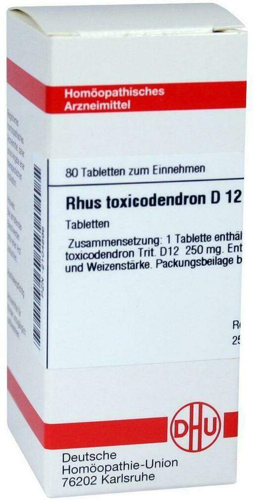 Rhus Toxicodendron D12 Dhu Tabletten 80 Tabletten