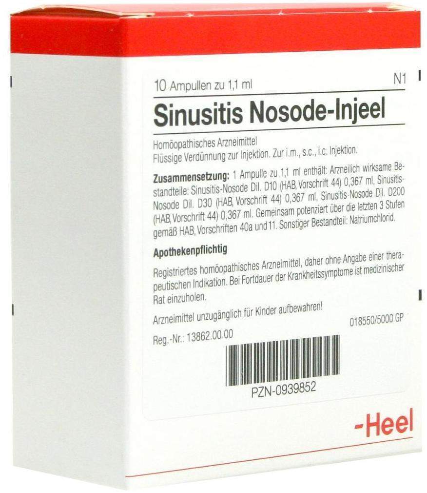 Sinusitis Nosode Injeel Ampullen 10 Ampullen