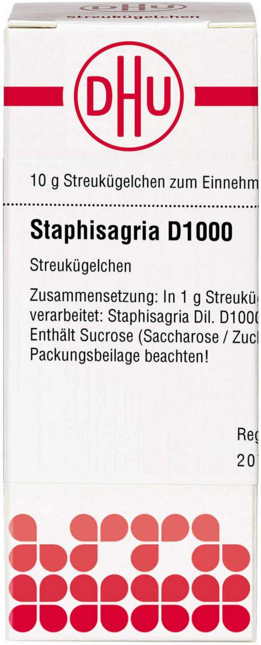 Staphisagria D 1000 Globuli 10 G