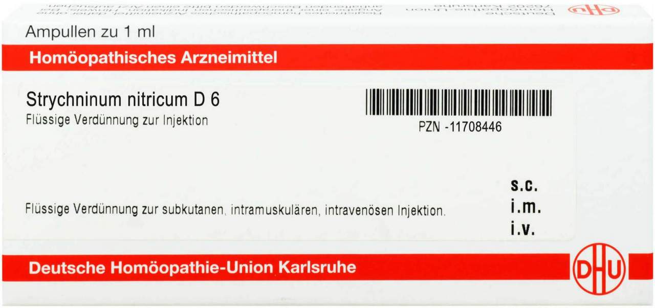 Strychninum Nitricum D 6 8 X 1 ml Ampullen