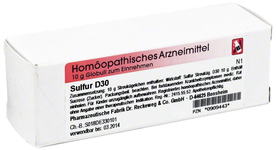 Sulfur D30 10 G Globuli
