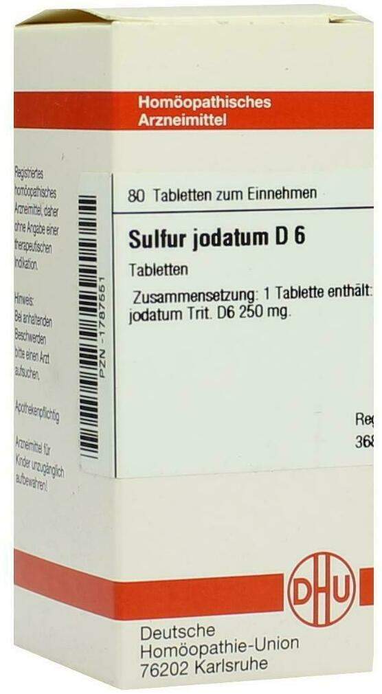 Sulfur Jodatum D6 Tabletten 80 Tabletten