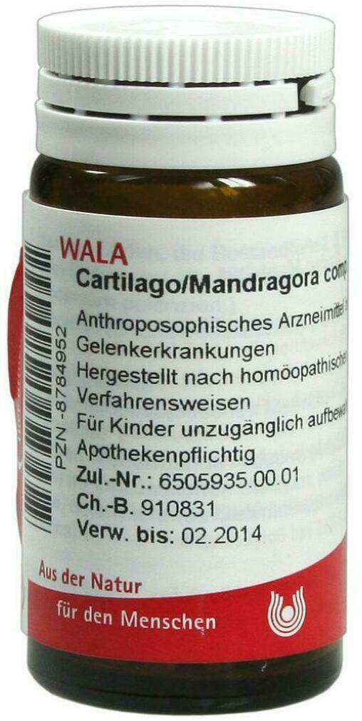 Wala Cartilago Mandragora Comp. 20 G Globuli
