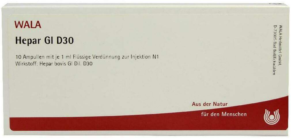 Wala Hepar Gl D30 10 X 1 ml Ampullen