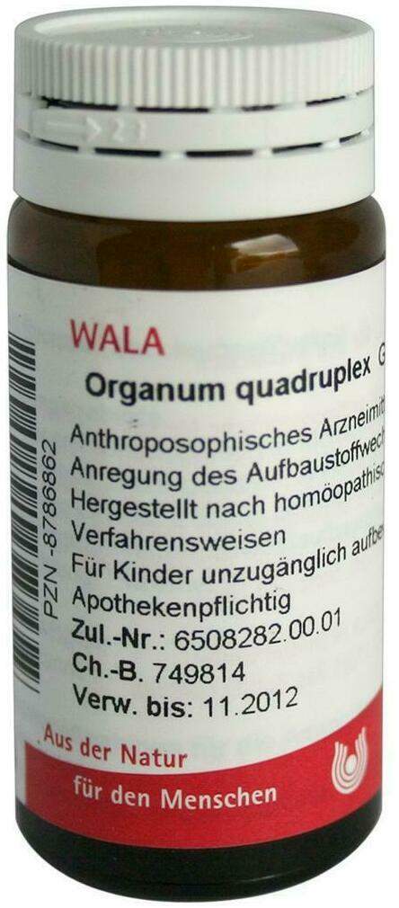 Wala Organum Quadruplex Velati 20 G Globuli