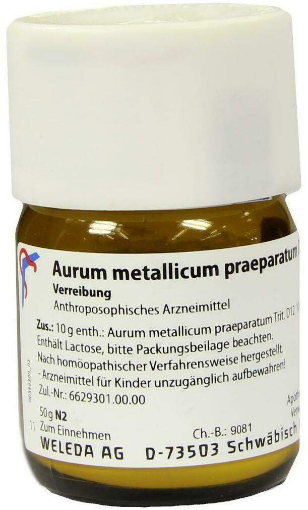 Weleda Aurum Metallicum Praeparatum D12 20 G Trituration