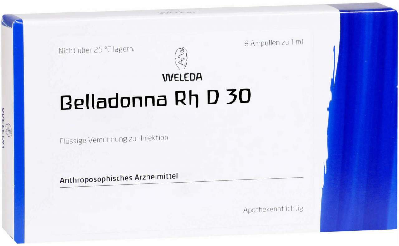Weleda Belladonna Rh D30 Ampullen 8 X 1 ml