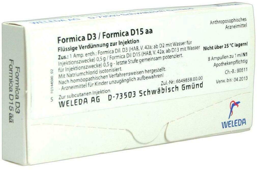 Weleda Formica D3 - Formica D15 Aa 8 X 1 ml Ampullen
