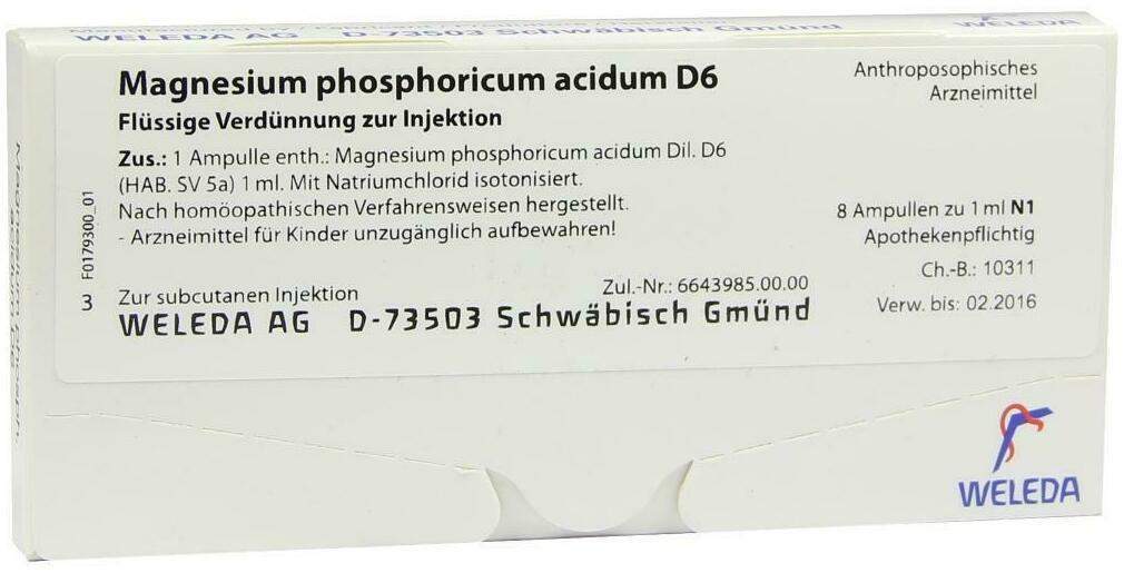 Weleda Magnesium Phosphoricum Acidum D6 8 X 1 ml Ampullen