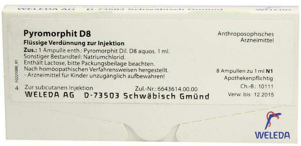 Weleda Pyromorphit D8 8 X 1 ml Ampullen