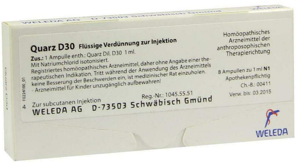 Weleda Quarz D30 8 X 1 ml Ampullen