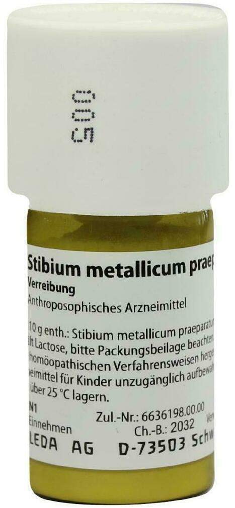 Weleda Stibium Metallicum Praeparatum D10 20 G Trituration